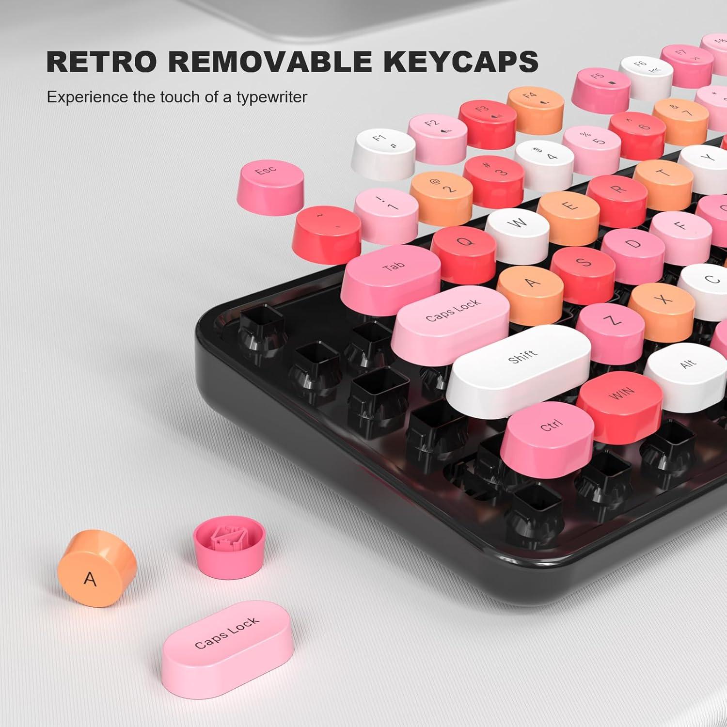 Teclado con Cable MOFII Estilo Máquina de Escribir Colorido