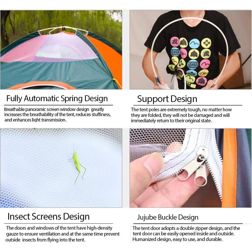 Tienda de Camping Automática LHLHO para 2 Personas Impermeable