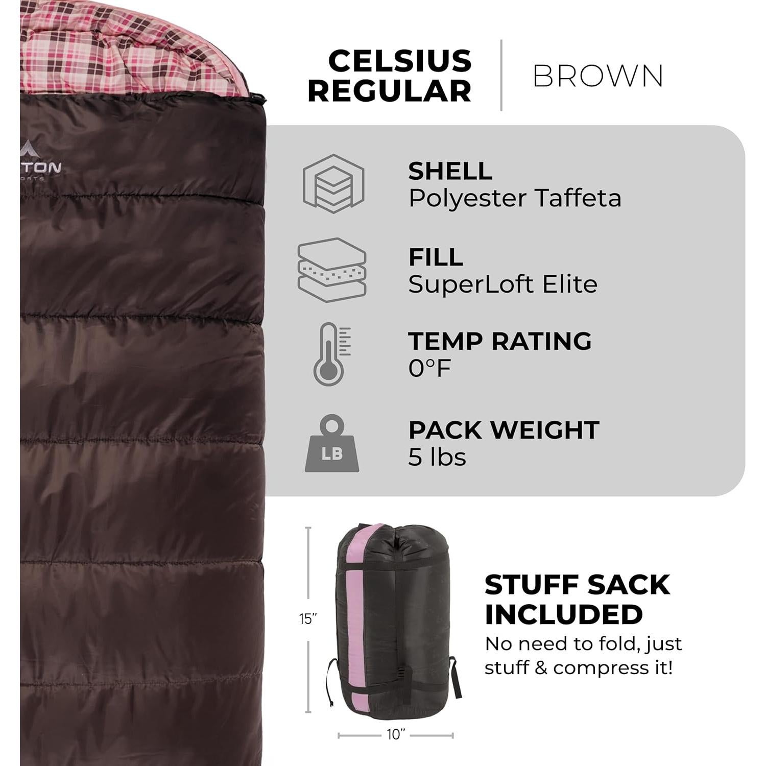Saco de dormir TETON Sports Celsius Regular -17.78C 3 Estaciones