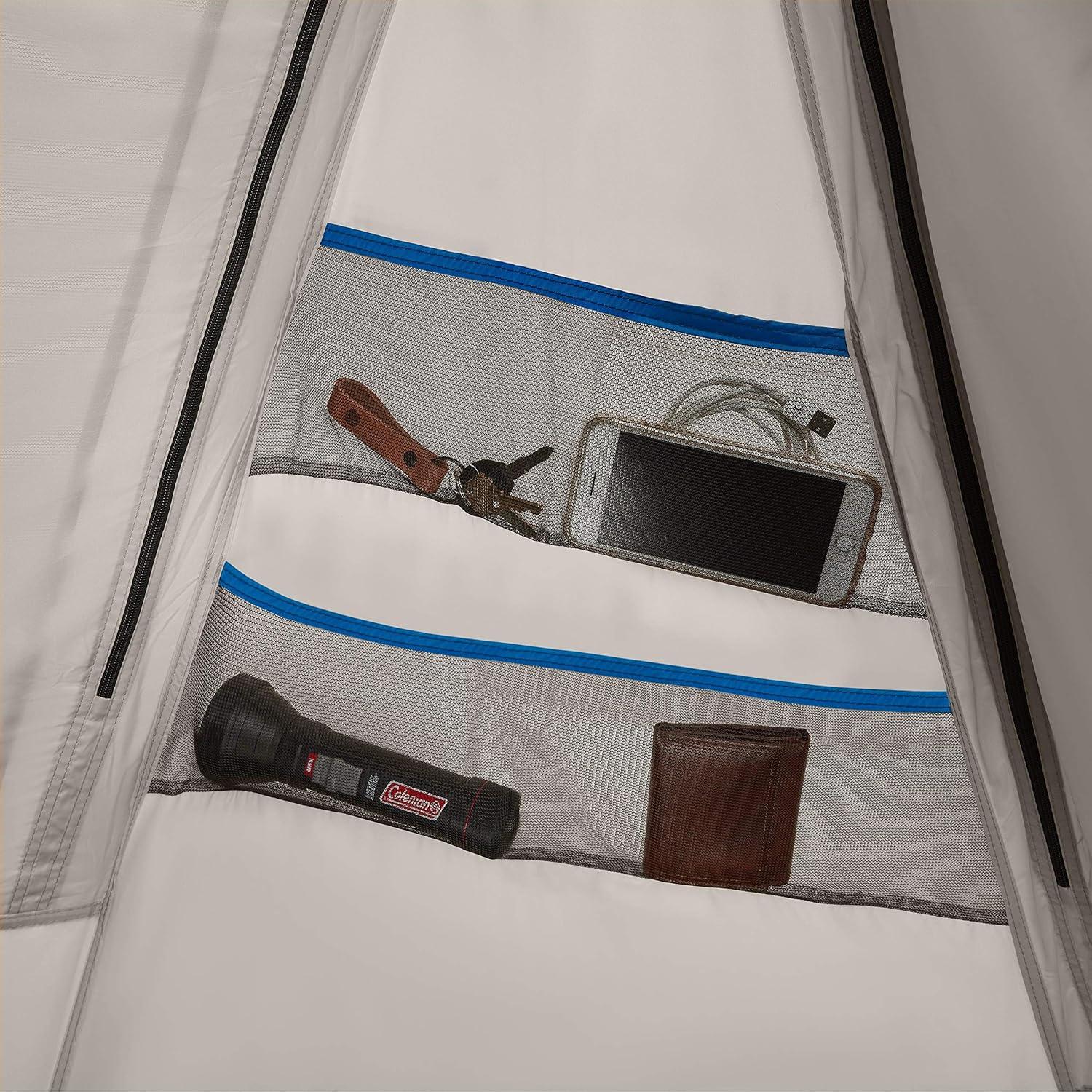 Carpa de Camping Coleman Porche Impermeable 4 Personas Verde