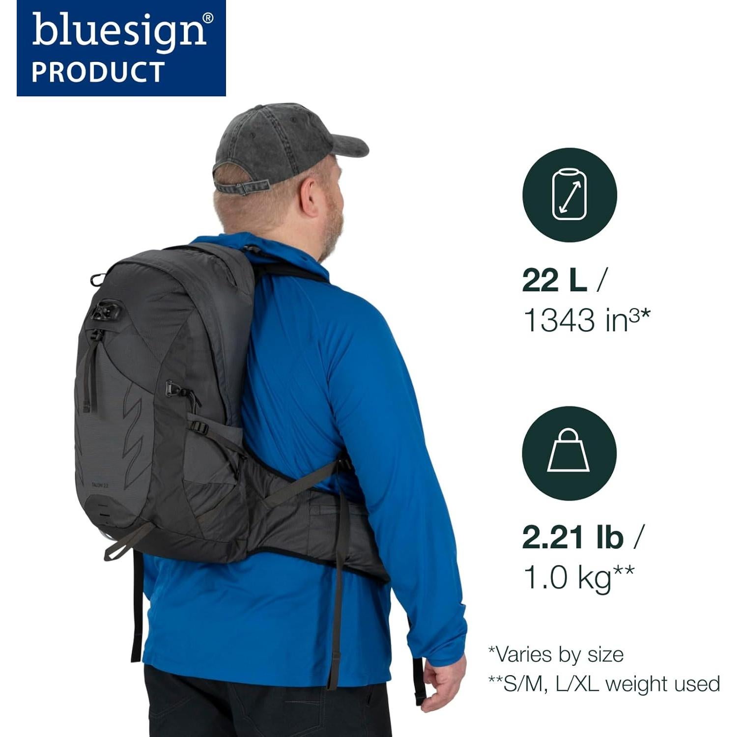 Mochila de Senderismo Osprey Talon 22L Hombre S/M Azul