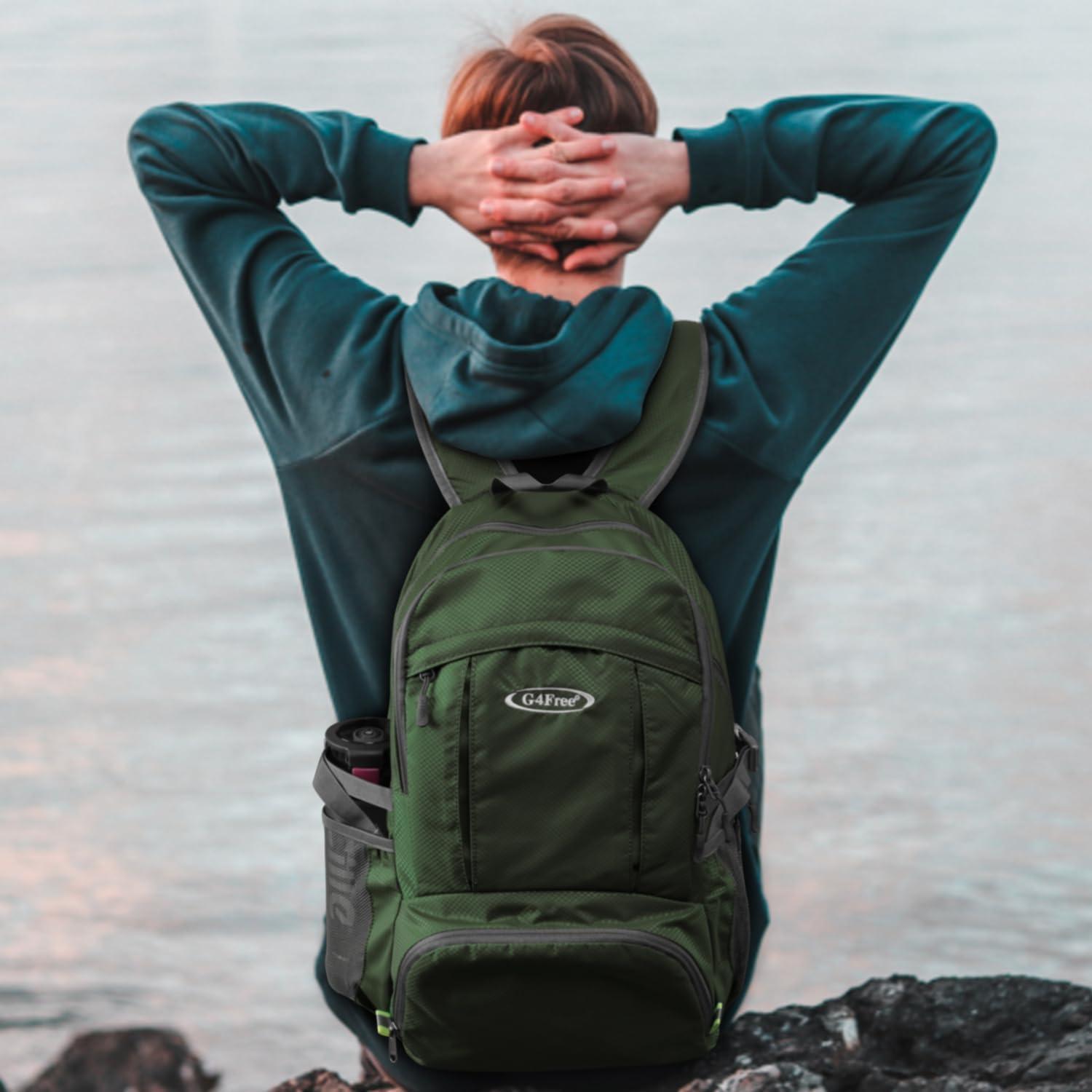 Mochila Plegable 40L G4Free Verde Ejército Impermeable