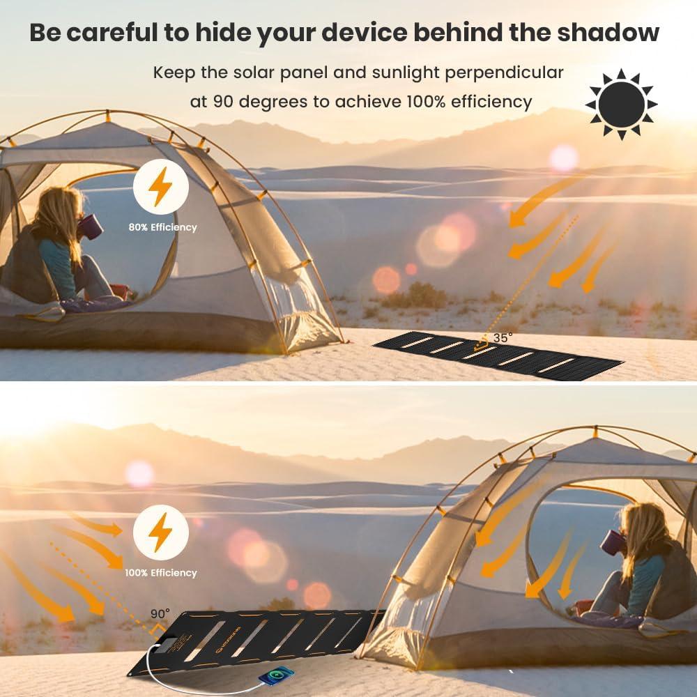 Cargador Solar FlexSolar 40W Plegable USB-C y USB-A