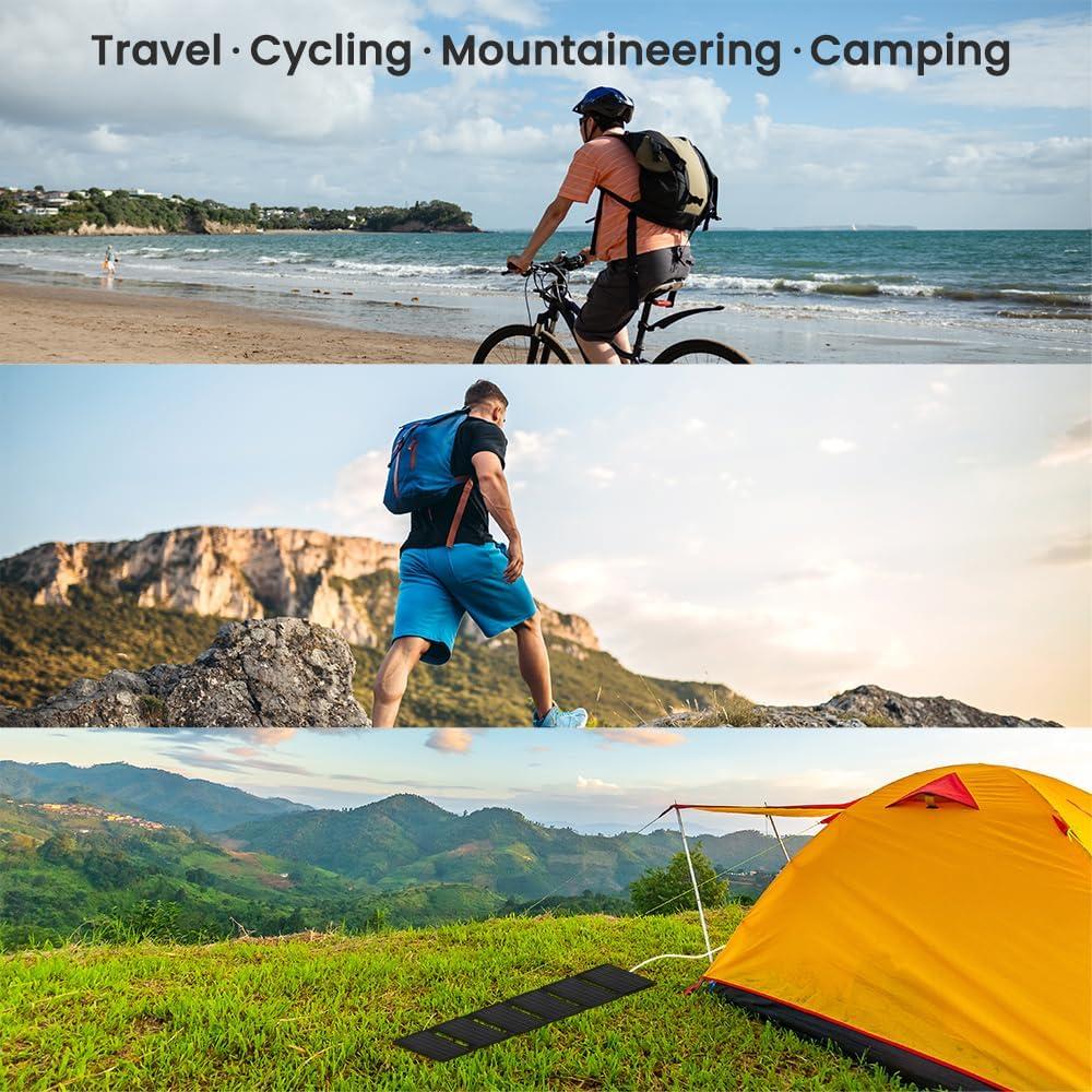 Cargador Solar FlexSolar 40W Plegable USB-C y USB-A