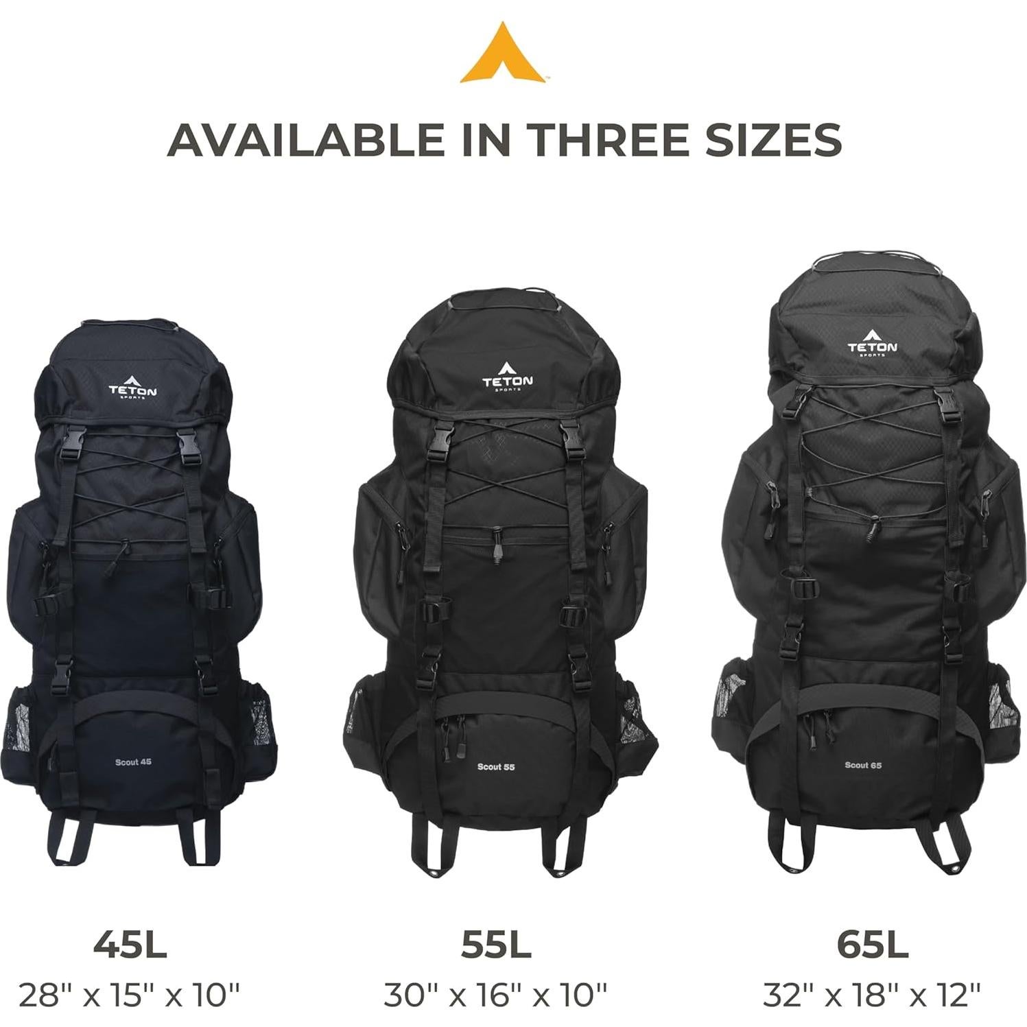 Mochila TETON Scout 45L para Senderismo y Camping con Funda