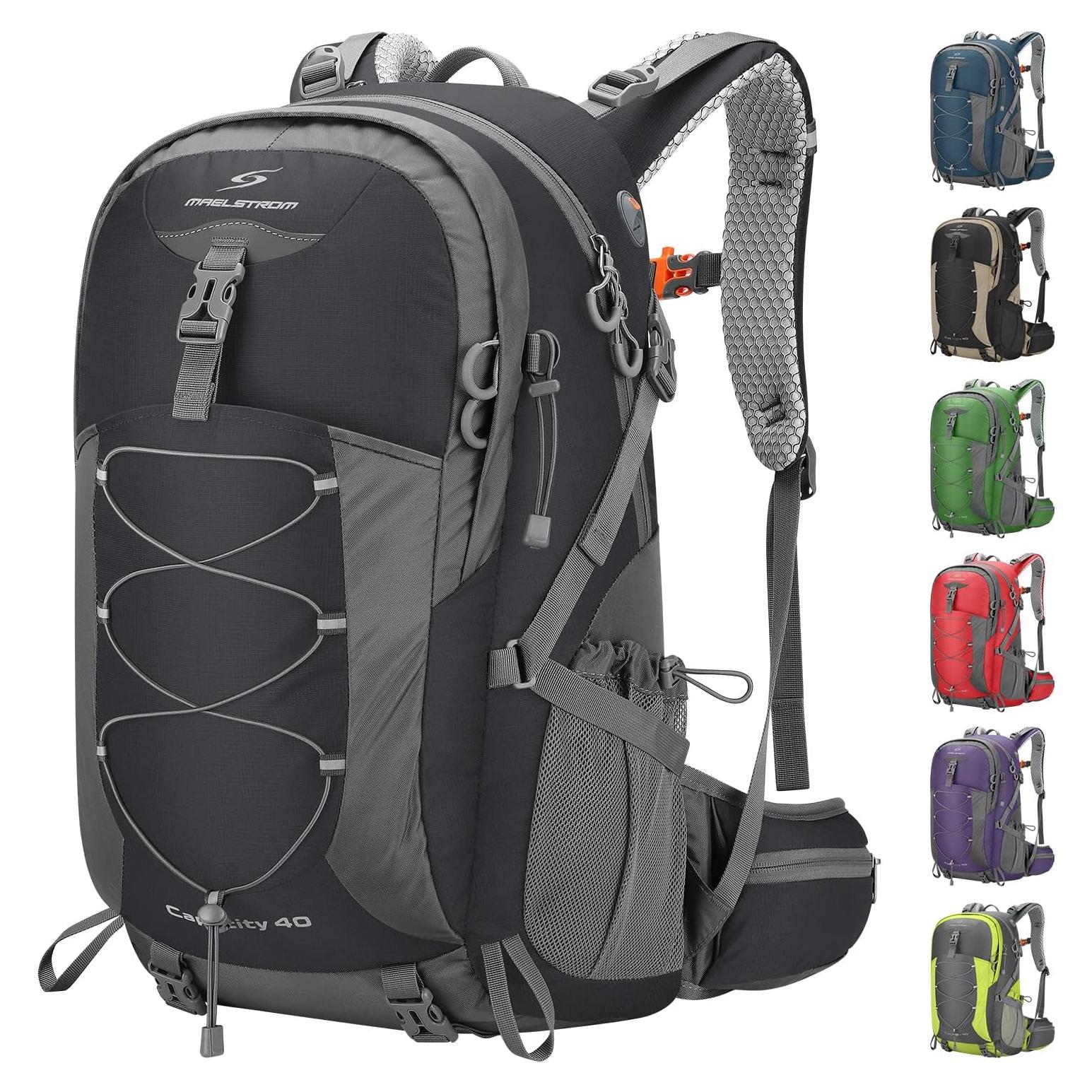 Mochila de Senderismo Maelstrom 40L Impermeable Negra