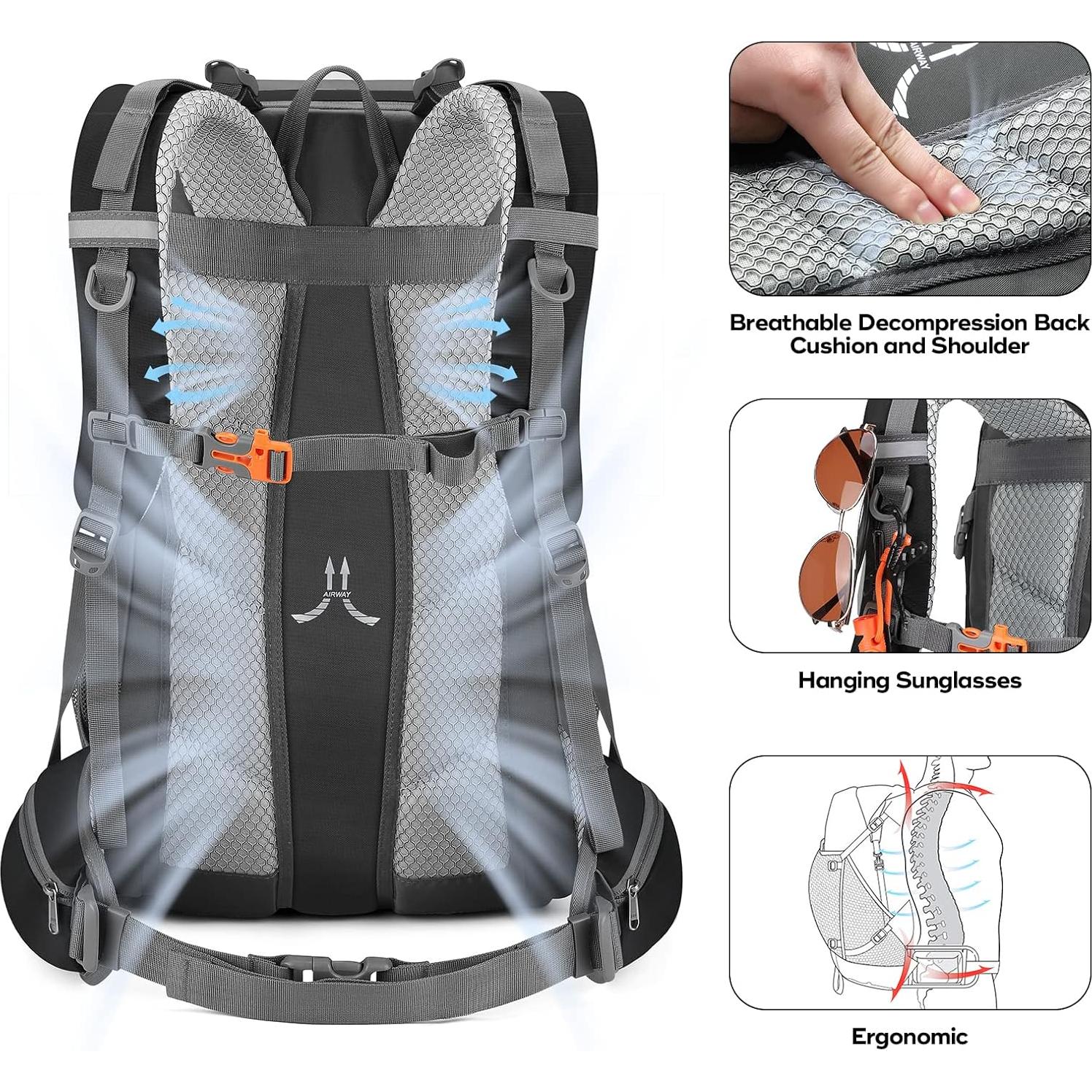 Mochila de Senderismo Maelstrom 40L Impermeable Negra