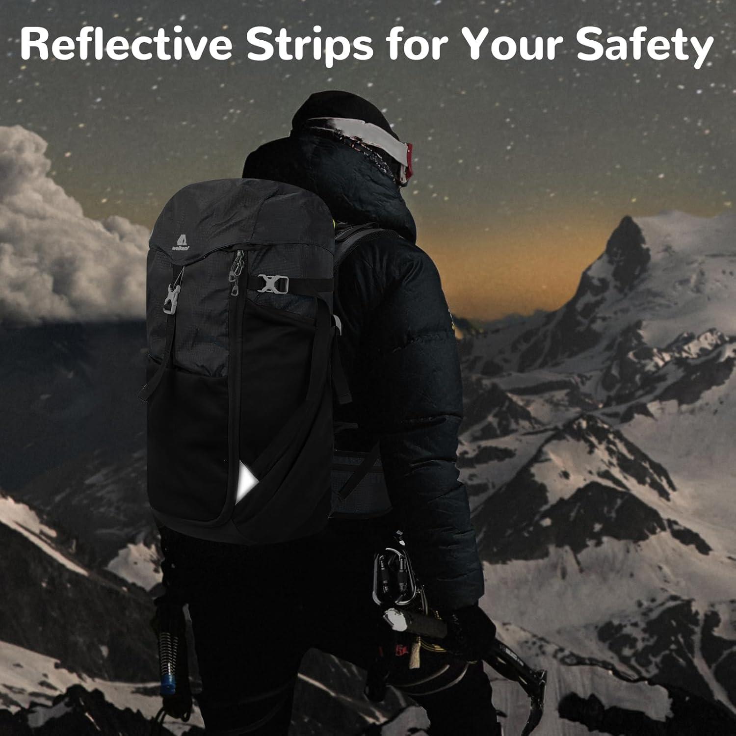 Mochila de Senderismo 50L Outplea Impermeable Unisex Negra