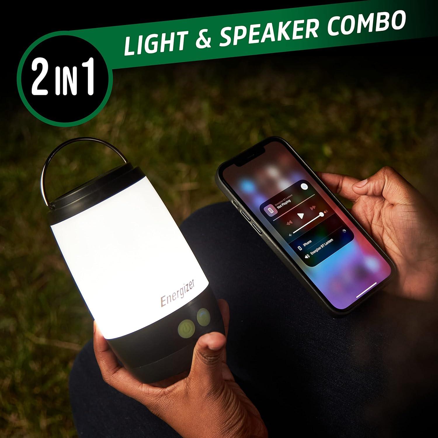 Lámpara LED Recargable Energizer con Altavoz Bluetooth IPX4