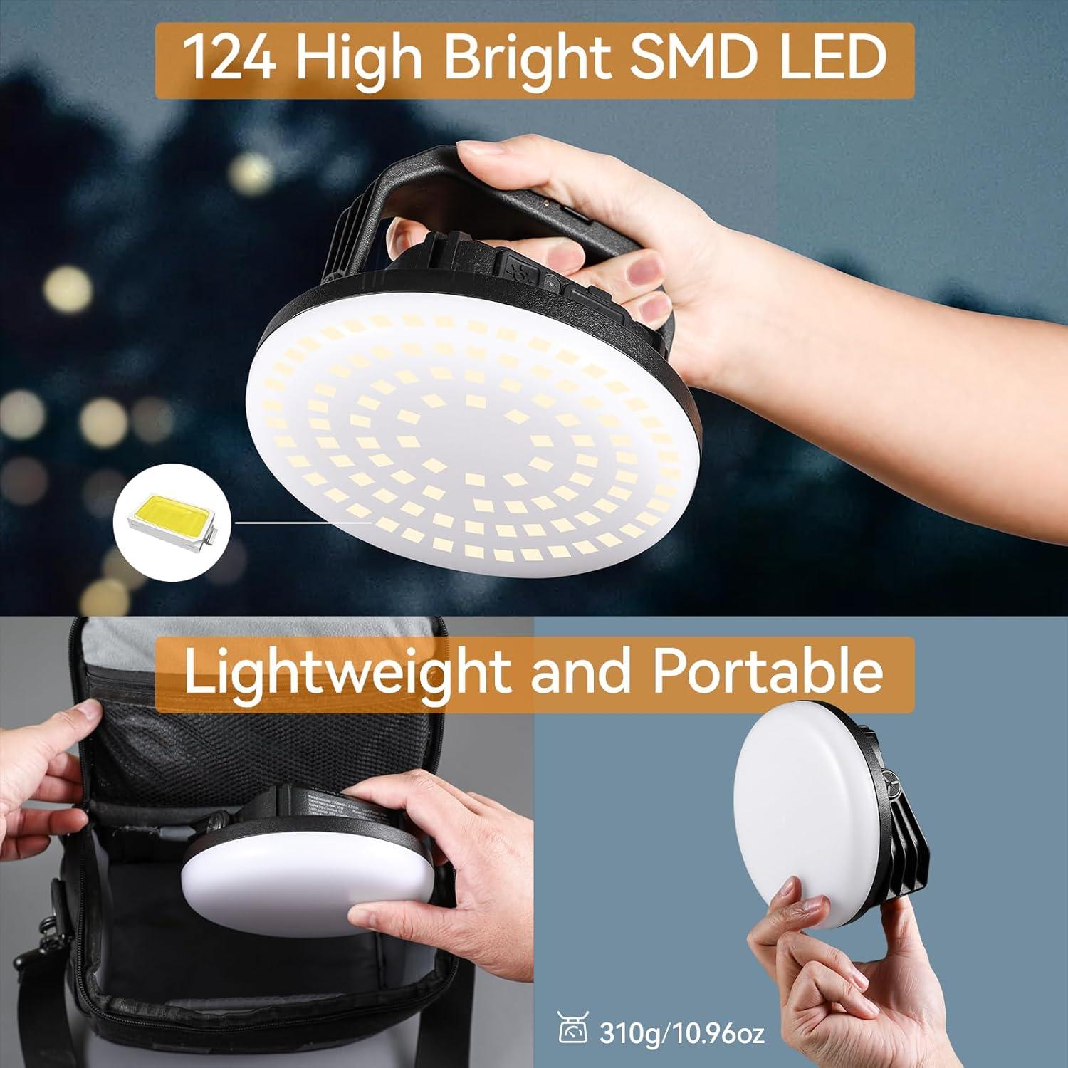 Linterna LED VAVOFO 30W Recargable 7200mAh IP65 Negra