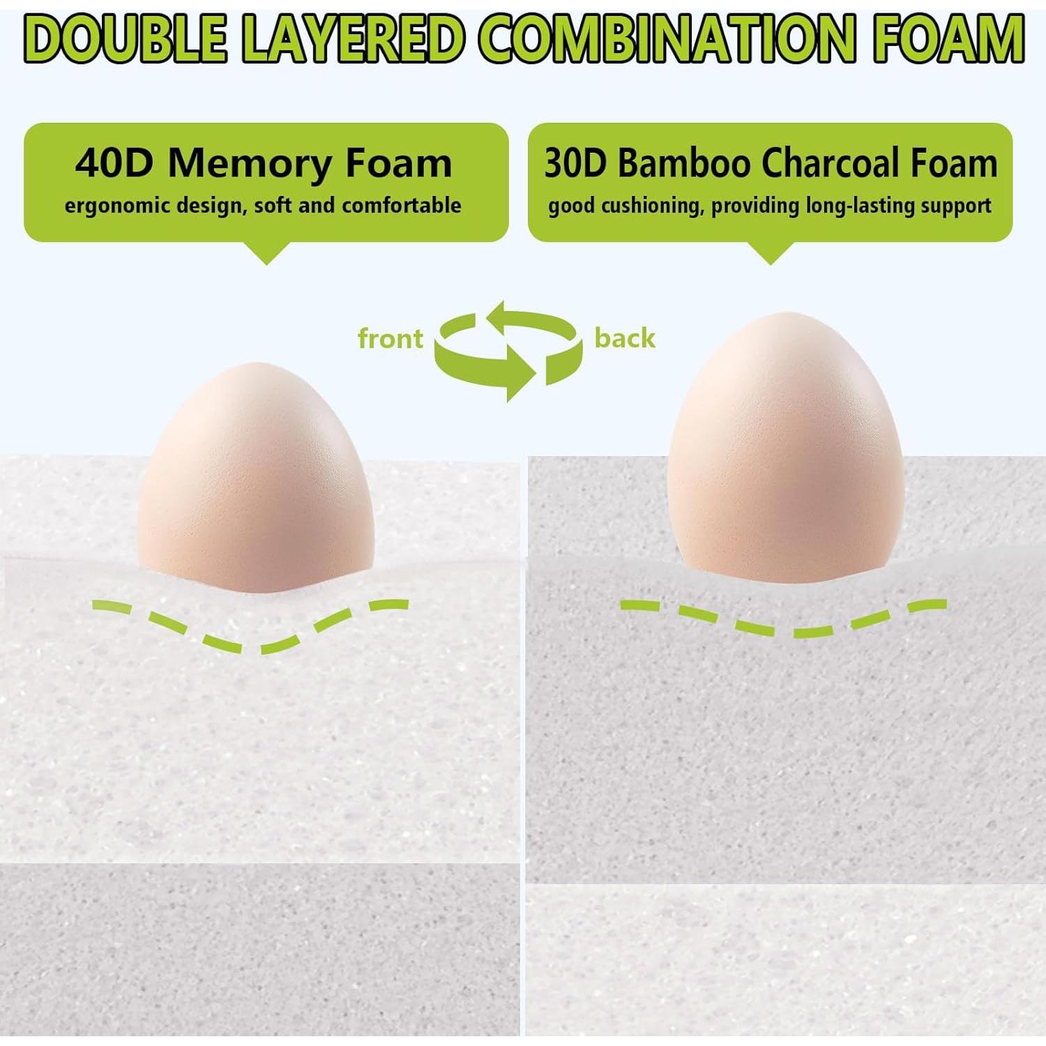 Cojín de Asiento de Estadio Relispo con Espuma de Memoria 42x34cm