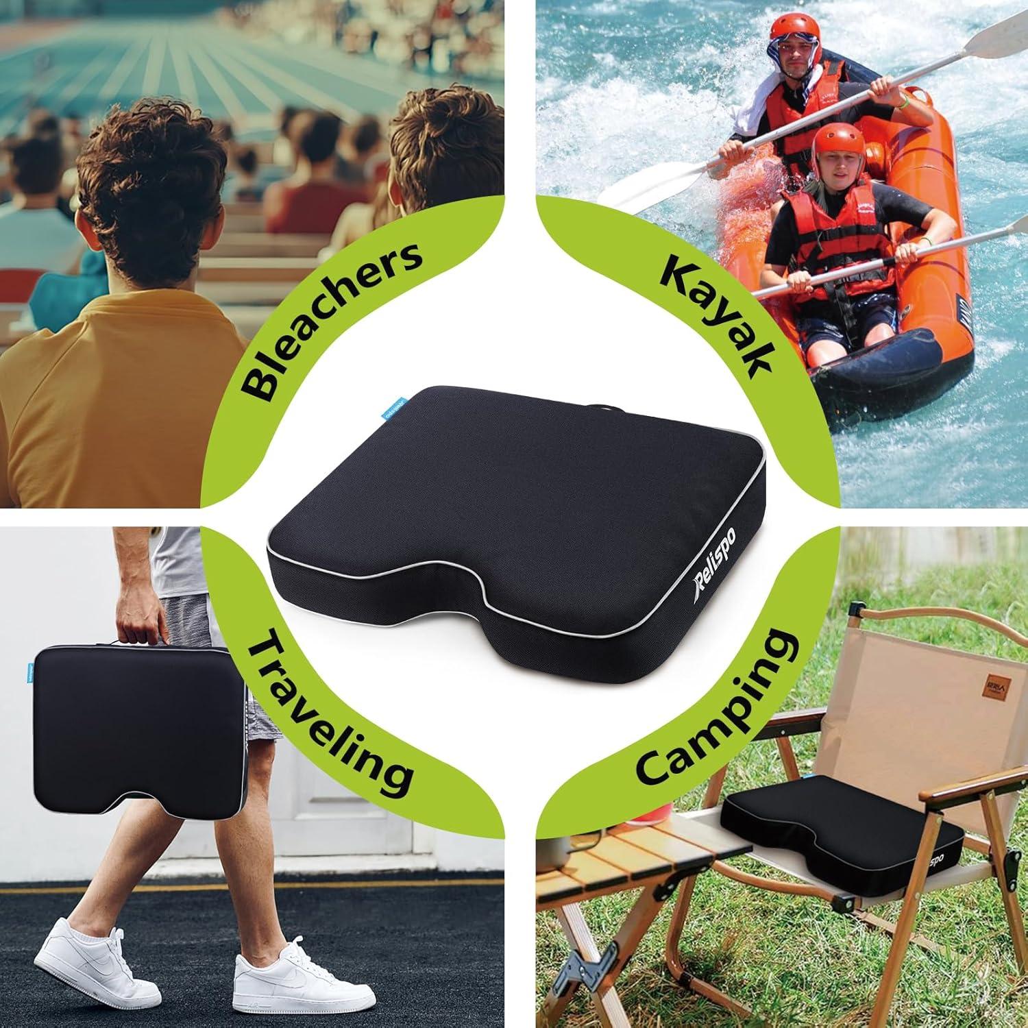 Cojín de Asiento de Estadio Relispo con Espuma de Memoria 42x34cm