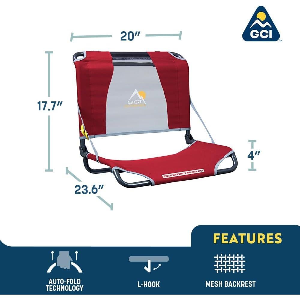 Silla de Estadio Grande GCI Outdoor Plegable Negra 150 kg