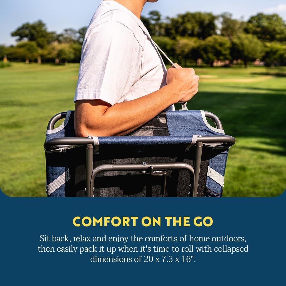 Silla de Estadio Grande GCI Outdoor Plegable Negra 150 kg