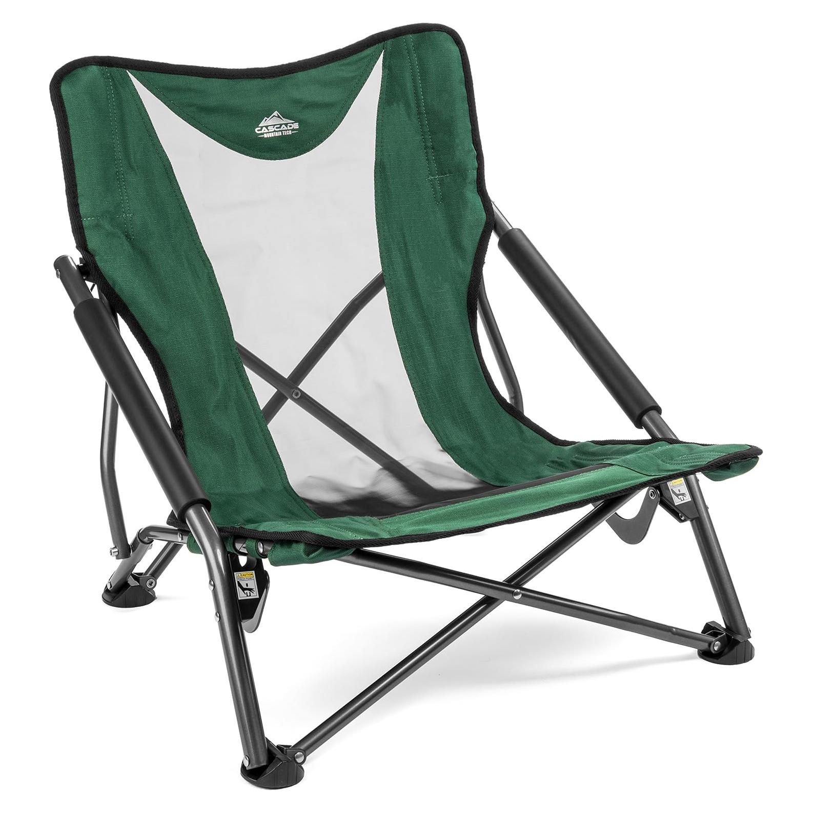 Silla de Camping Plegable Cascade Mountain Tech Verde 250 kg