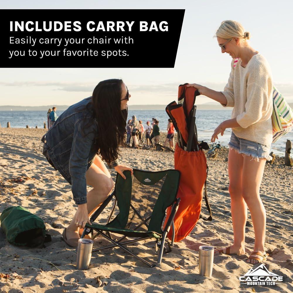 Silla de Camping Plegable Cascade Mountain Tech Verde 250 kg