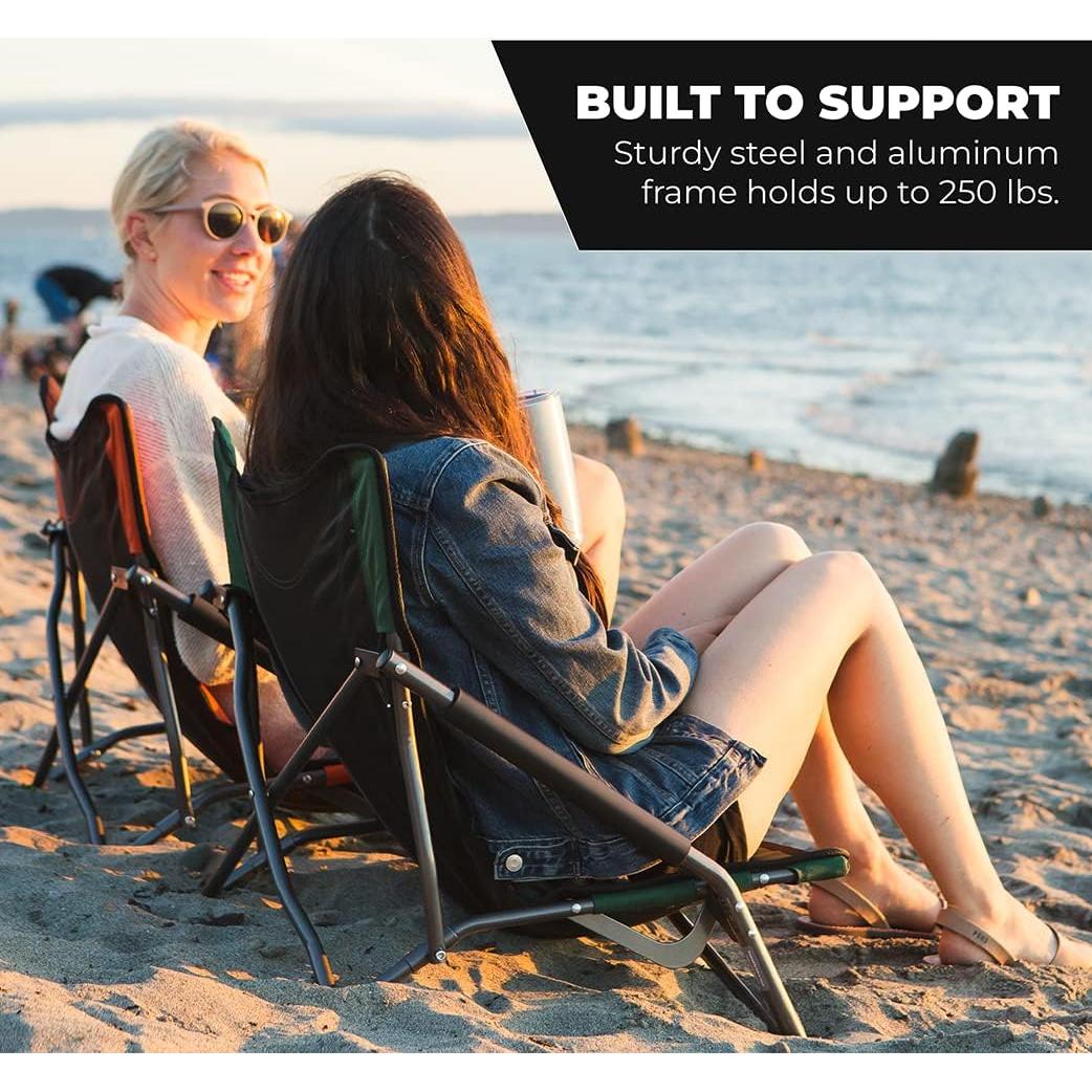 Silla de Camping Plegable Cascade Mountain Tech Verde 250 kg