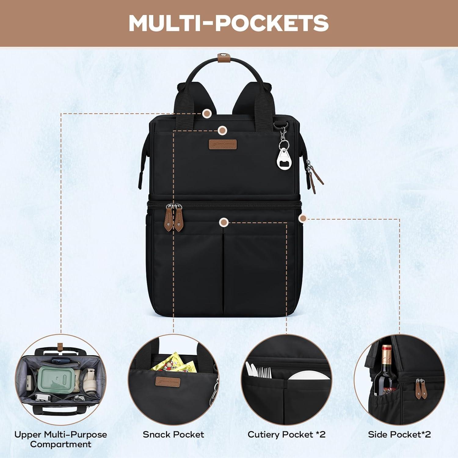 Mochila Enfriadora Maelstrom 24L Aislada Doble Nivel Negra