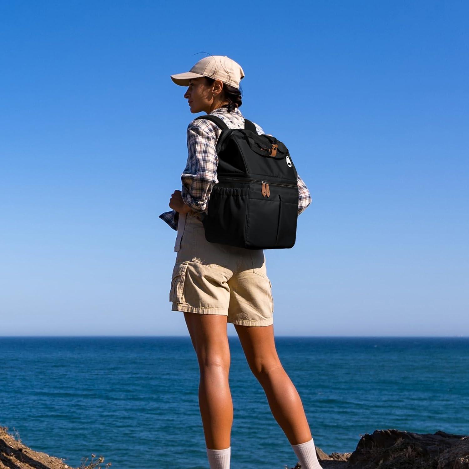 Mochila Enfriadora Maelstrom 24L Aislada Doble Nivel Negra