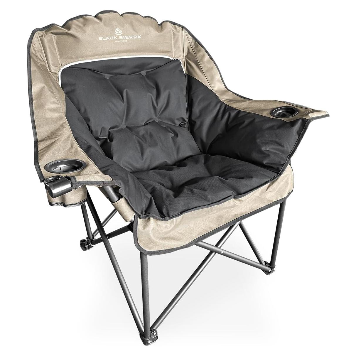 Silla de Camping Acolchada Black Sierra Comfort Cloud XL - Soporta 181kg