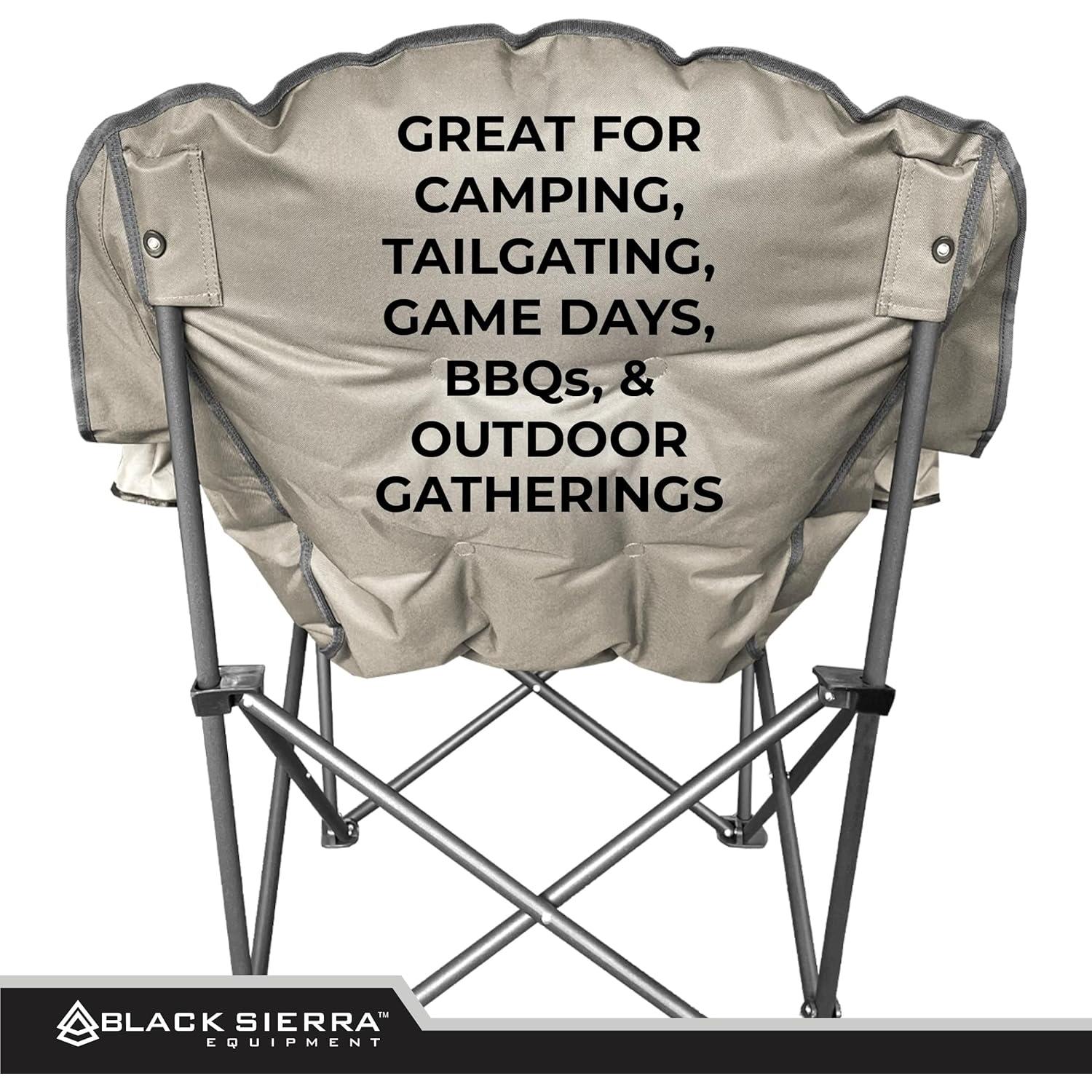 Silla de Camping Acolchada Black Sierra Comfort Cloud XL - Soporta 181kg