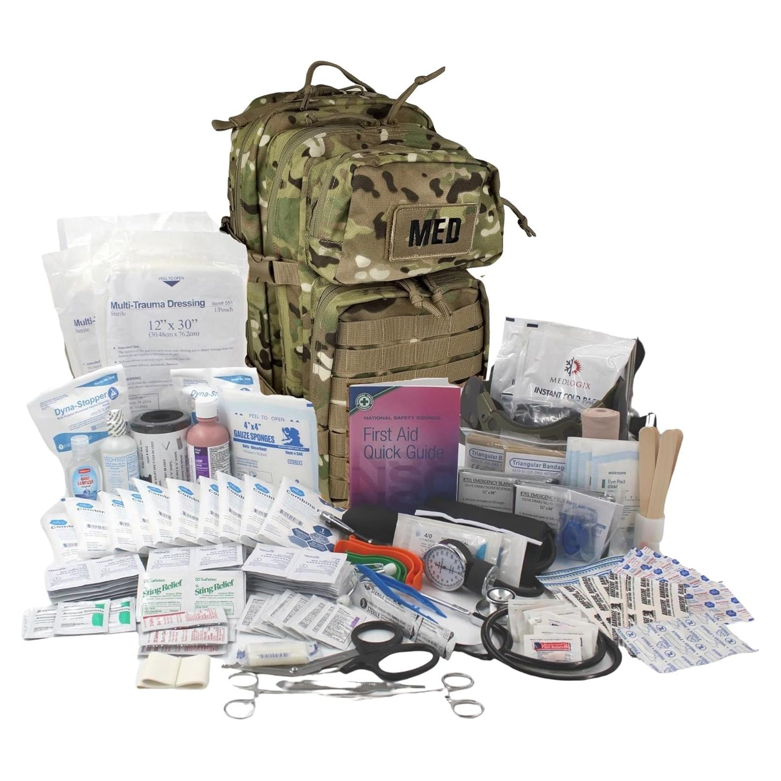 Mochila de Primeros Auxilios Táctica Luminary Camo Bosque 200 Suministros