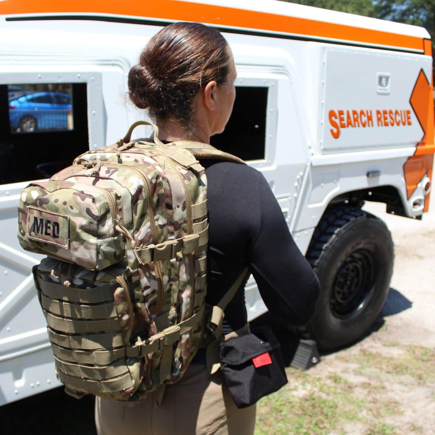 Mochila de Primeros Auxilios Táctica Luminary Camo Bosque 200 Suministros