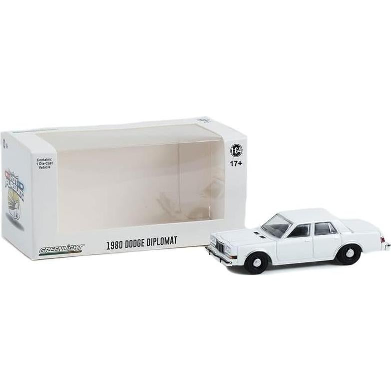 Coche Diecast 1:64 Greenlight Dodge Diplomat Policía Blanco 1980-89