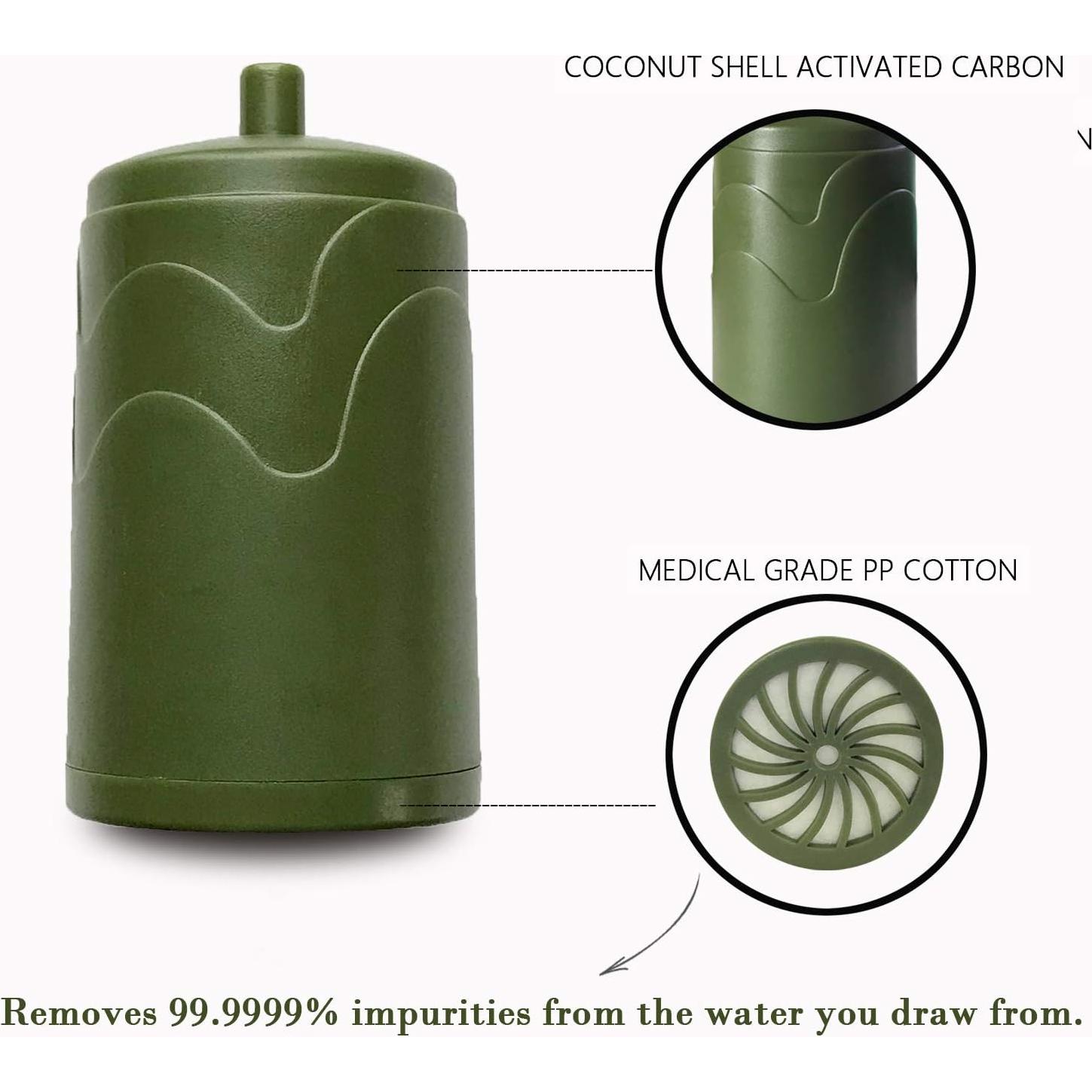 Filtro de Agua Purewell YGL-123 Portátil 4 Etapas Camping