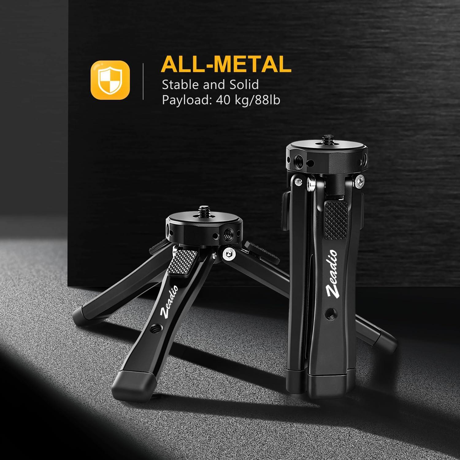 Trípode de Metal Zeadio Ajustable para Cámara y Vlog
