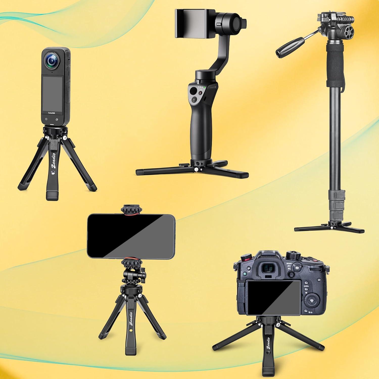 Trípode de Metal Zeadio Ajustable para Cámara y Vlog