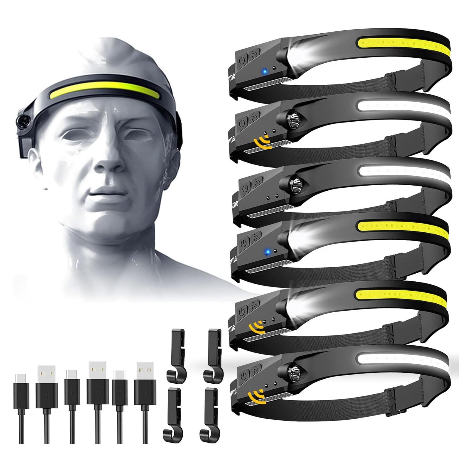 Linterna Frontal Recargable Aikertec 230° 6 Modos LED