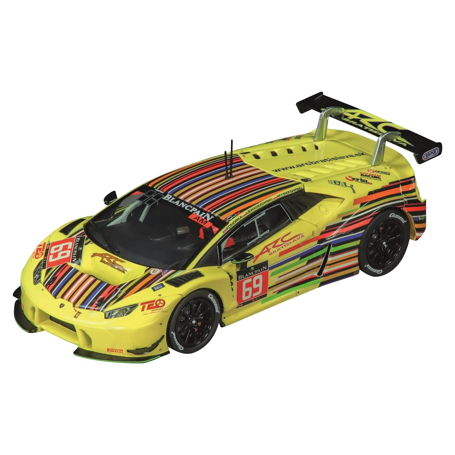 Coche de Slot Carrera Lamborghini Huracán GT3 1:32 No.69 24H Spa