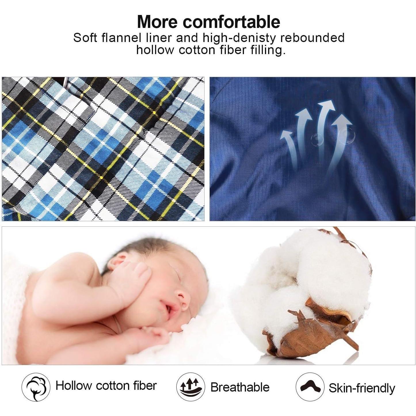 Saco de Dormir REDCAMP XL Franela Algodón 2lbs Azul 230x90cm