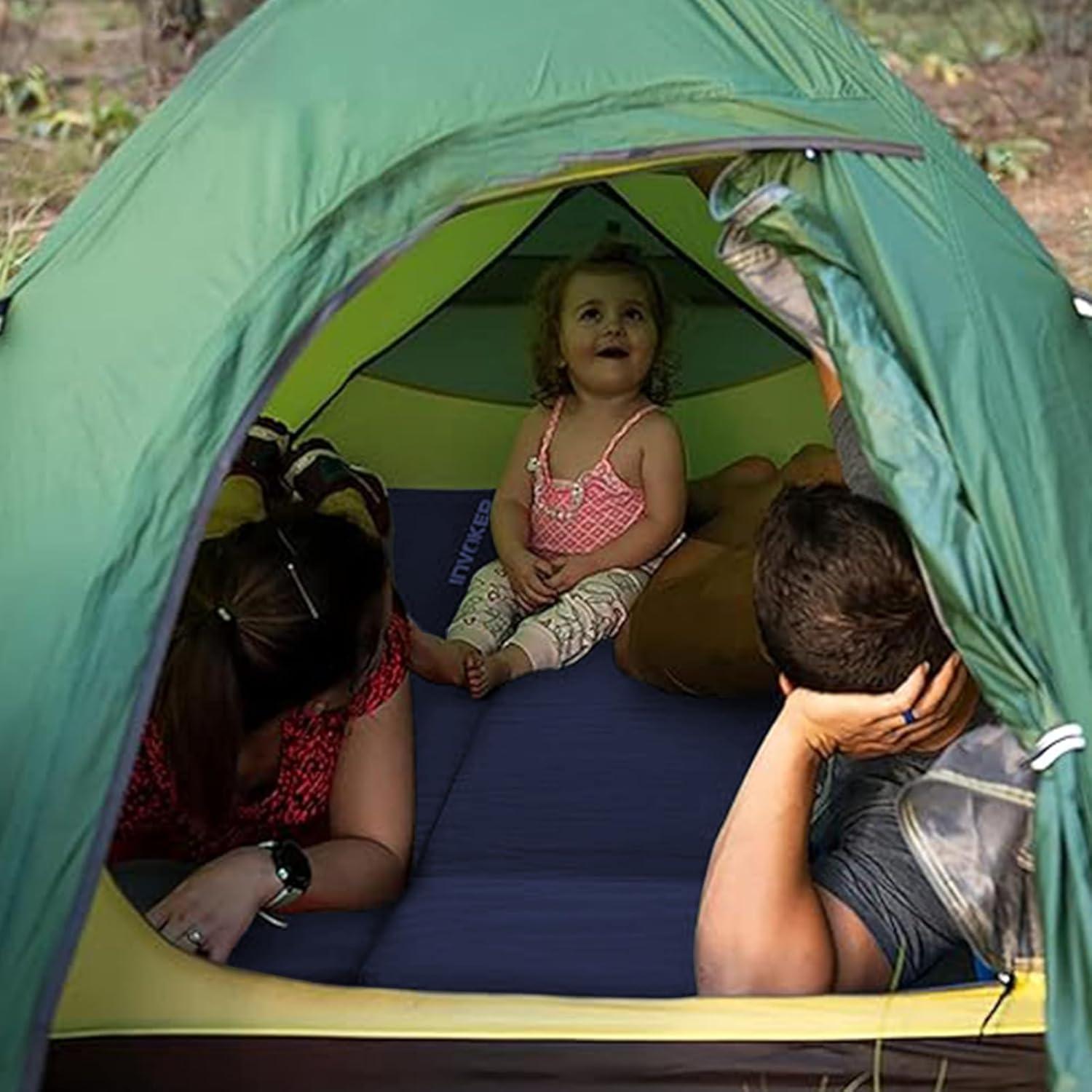 Colchón de Camping Autoinflable INVOKER 8 cm Azul