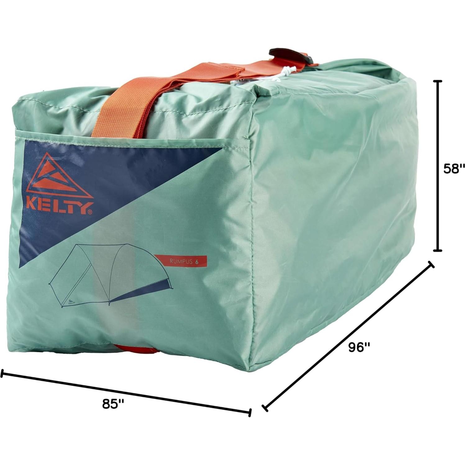 Kelty 4/6 Person Freestanding Rumpus Tent for Camping, Car Camping, Festivals and Family with Extra Large Vestibule