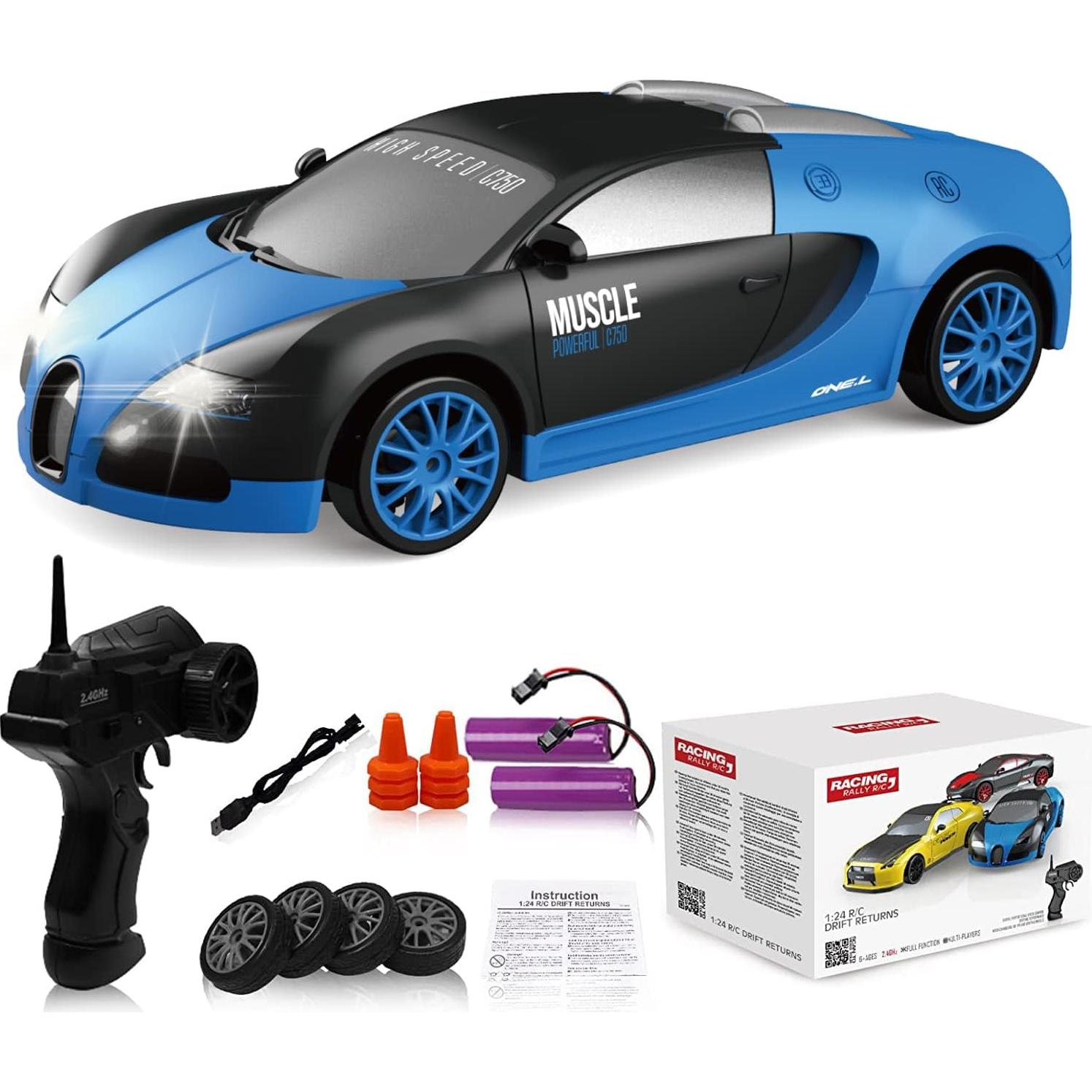 Coche RC Drift 1:24 y 1:16 4WD 15KM/H y 30KM/H LED