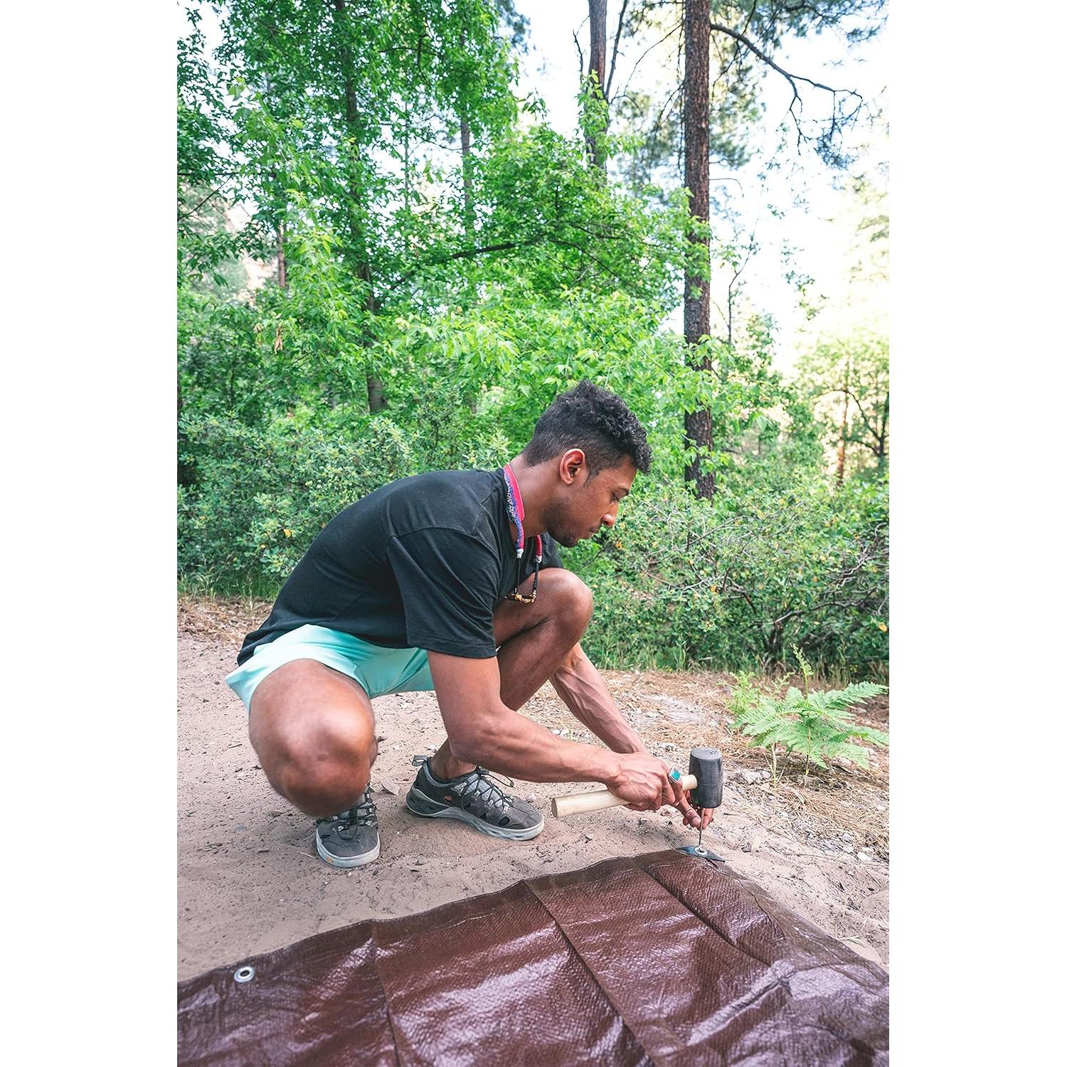 Lona Ligera Stansport 1.5 m x 2.1 m - Marrón - Paquete de 2