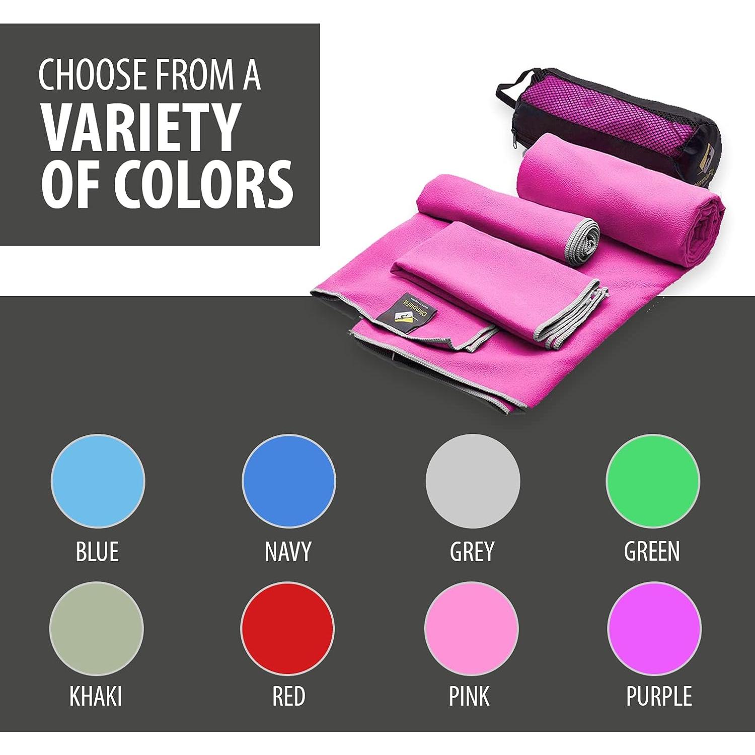 Toallas de Secado Rápido OlimpiaFit - 3 Piezas Microfibra 127x76cm