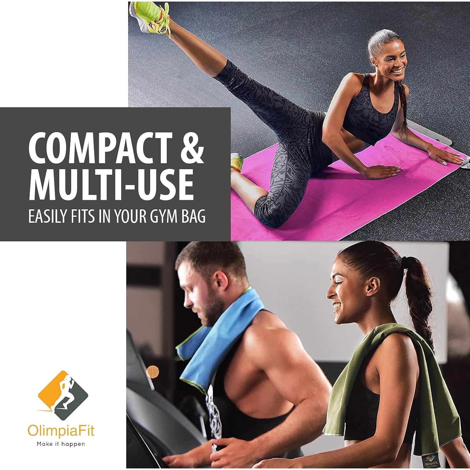 Toallas de Secado Rápido OlimpiaFit - 3 Piezas Microfibra 127x76cm