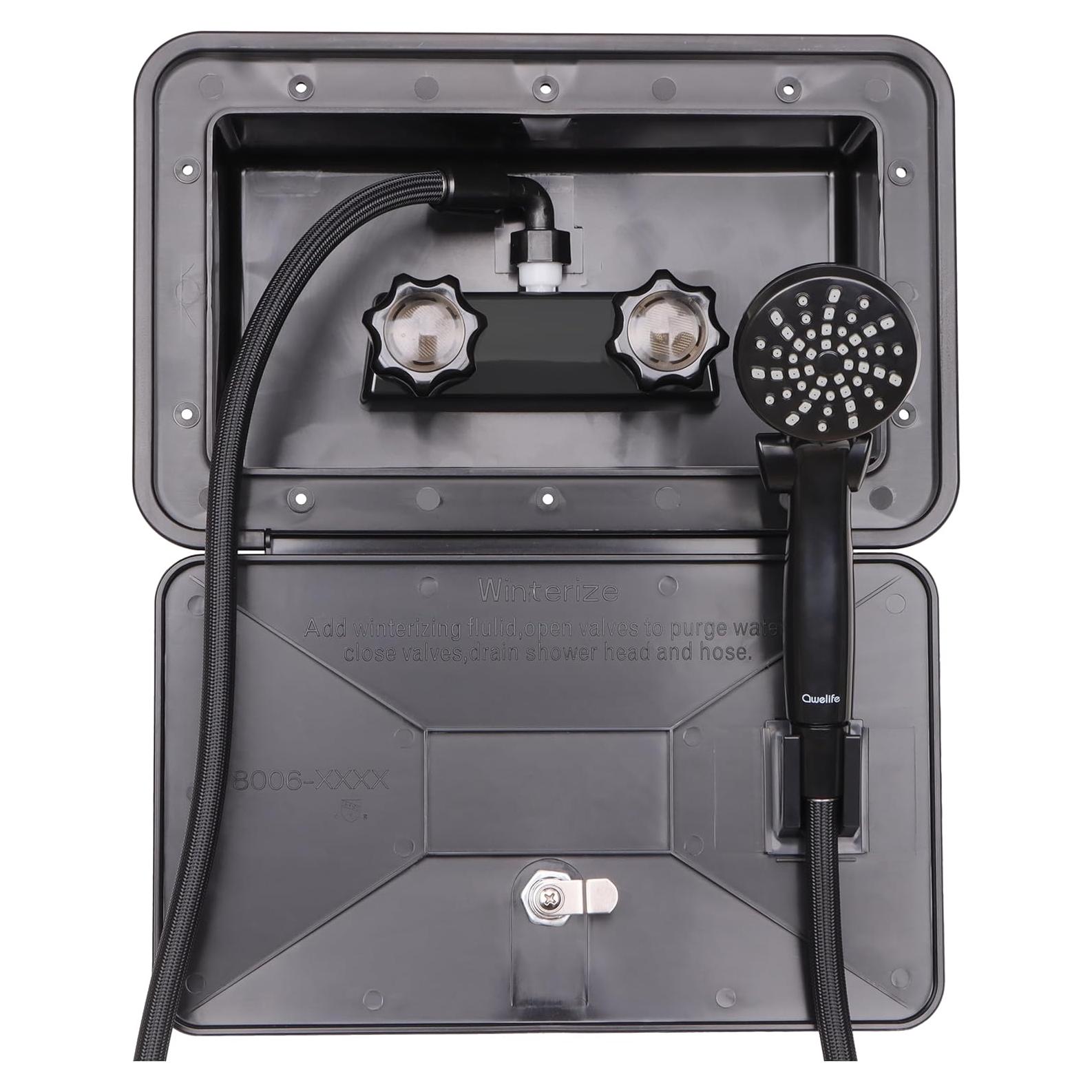Kit de Ducha Exterior Awelife para RV y Camper, Negro