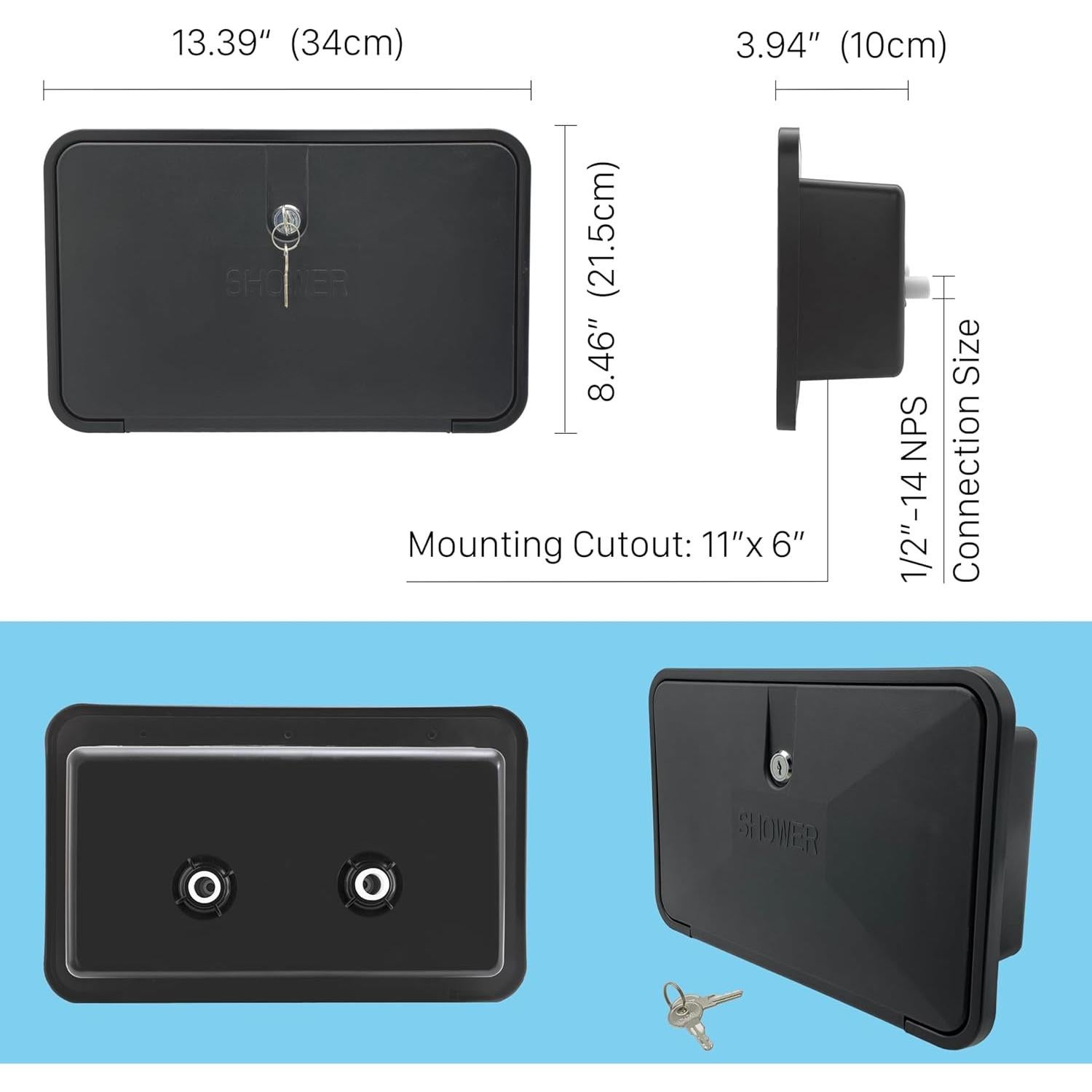 Kit de Ducha Exterior Awelife para RV y Camper, Negro