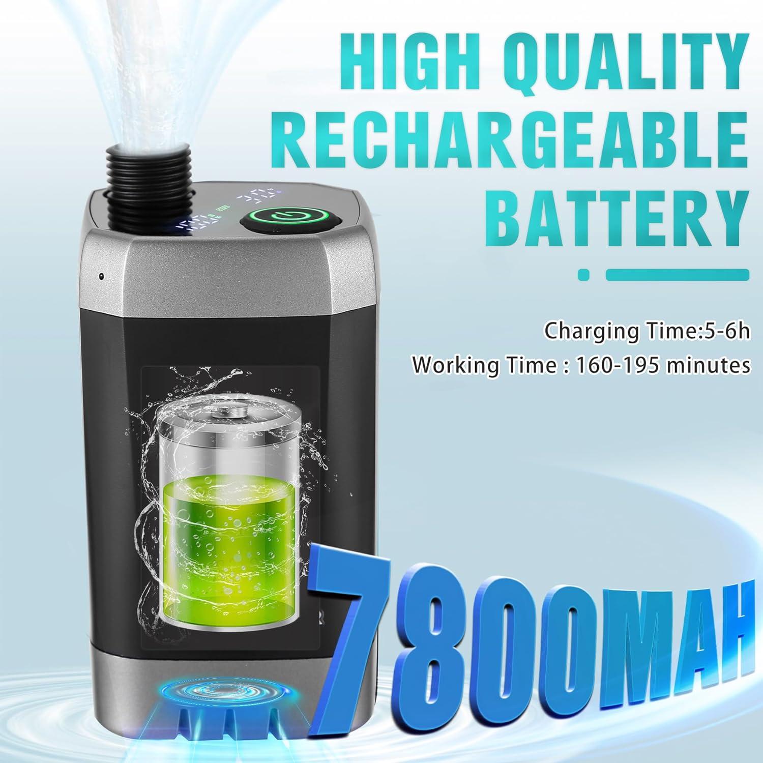 Ducha de Camping Portátil Brarvagur 7800mAh con Manguera 2m