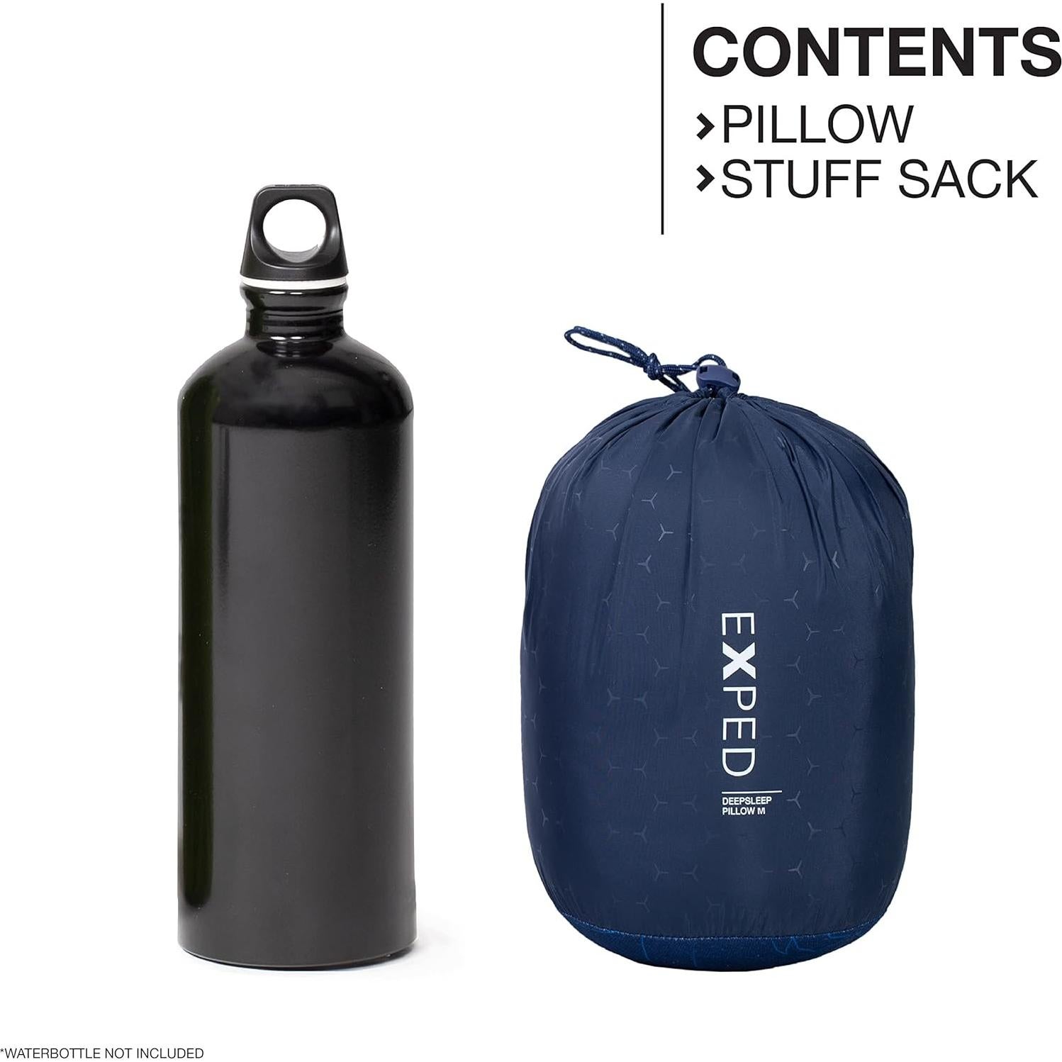 Almohada Exped DeepSleep Mediana Camping Acolchada Azul