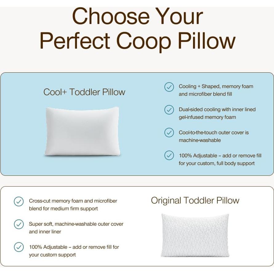 Almohada Ajustable Cool+ Coop Home Goods para Niños 33x48 cm