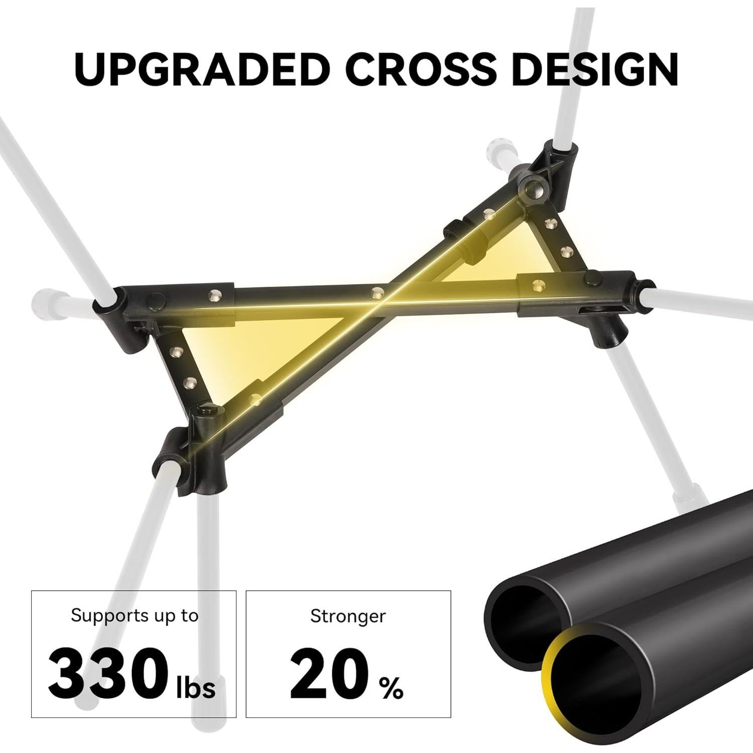 Silla de Camping Ultraligera TOBTOS Plegable 1.27 kg Negro