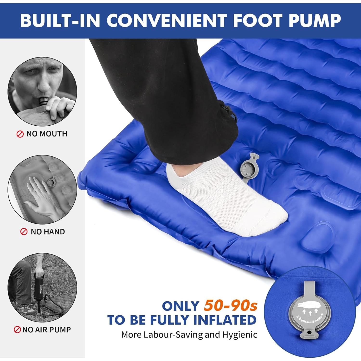 Colchón Inflable HiiPeak CM05 Azul 10 cm Grosor Portátil