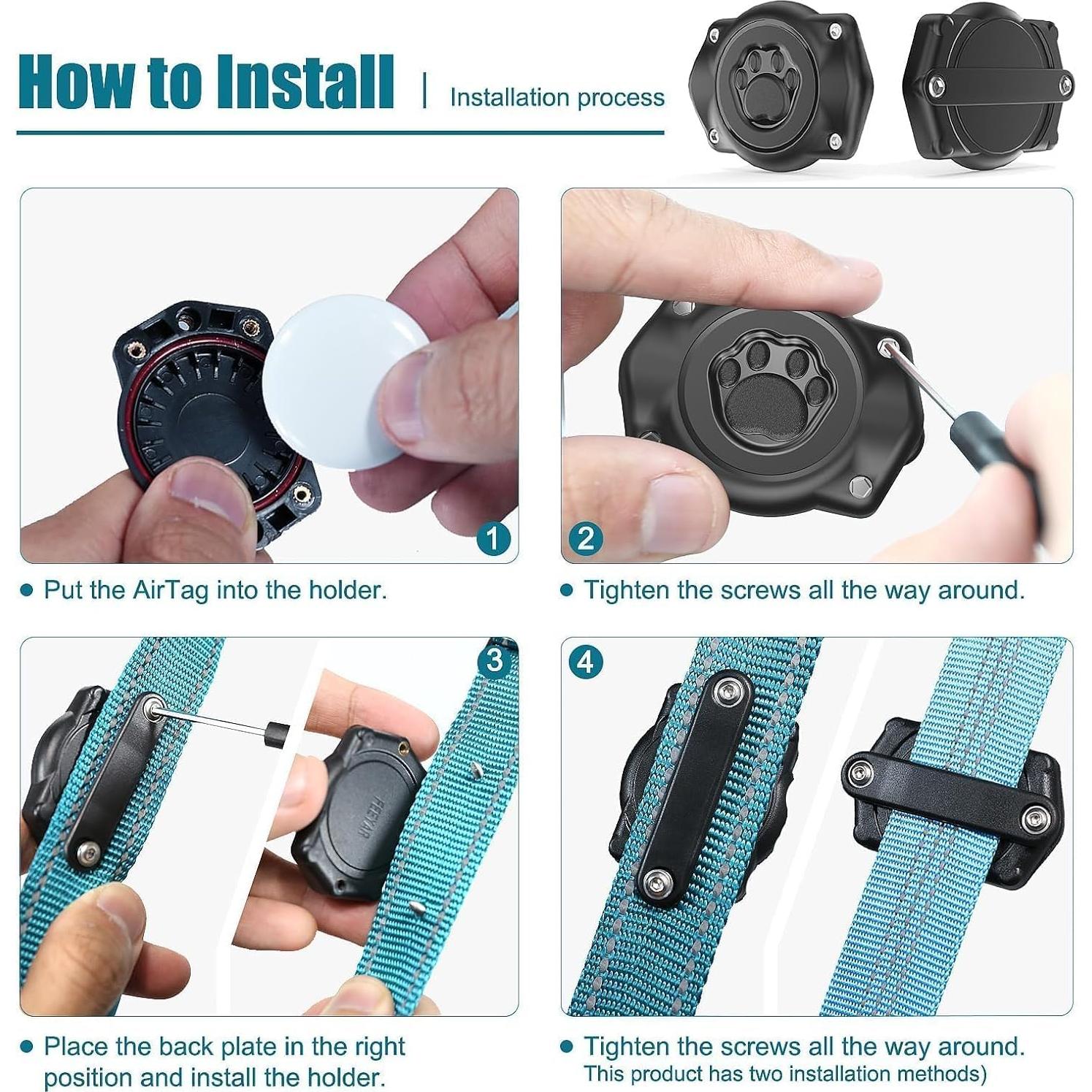 Soporte AirTag para Collar de Perro Odokele 100% Impermeable