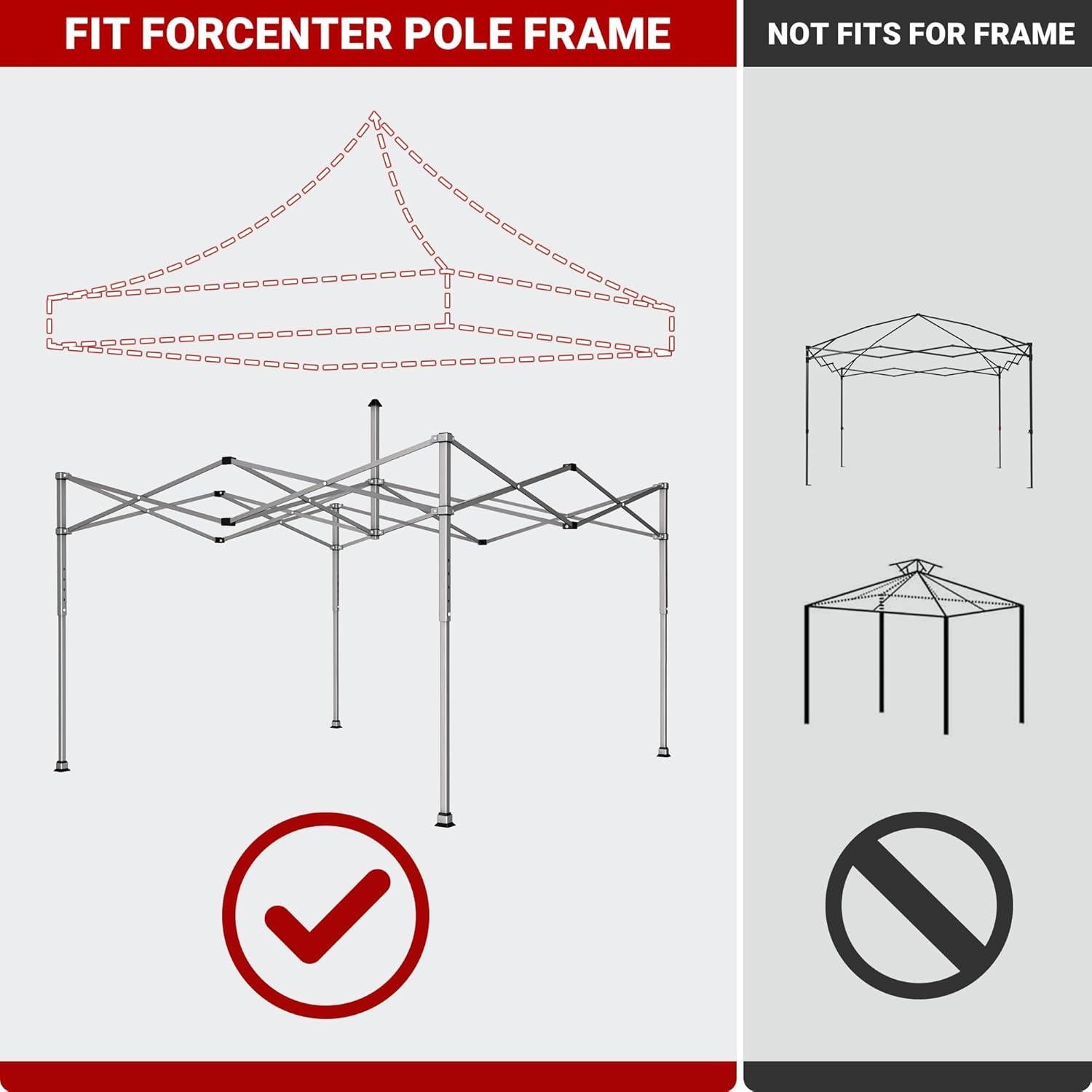 Techo de Carpa Plegable 10x10 CLAETF Negro Impermeable