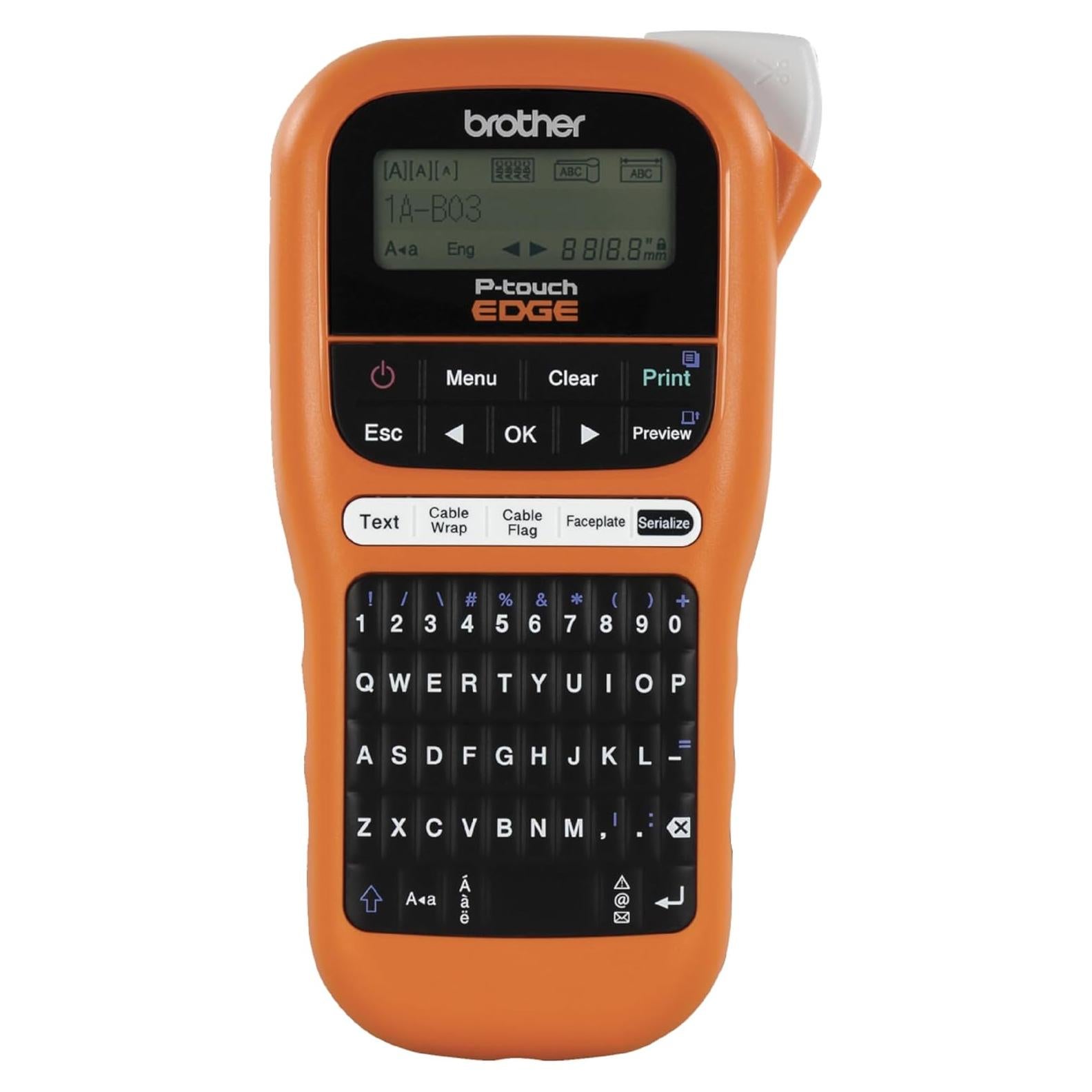 Impresora de Etiquetas Brother PTE110 Portátil 12mm Naranja